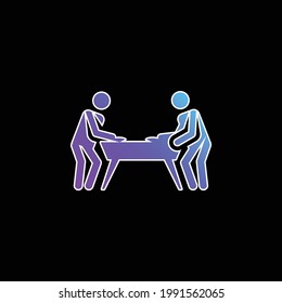 Air Hockey blue gradient vector icon