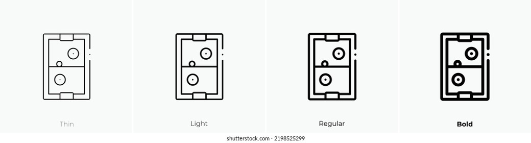 air hockey icon. Thin, Light Regular And Bold style design isolated on white background