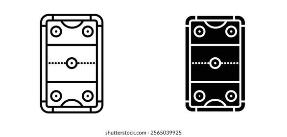 Air hockey icons in outline and fill. vector illustration for ui.
