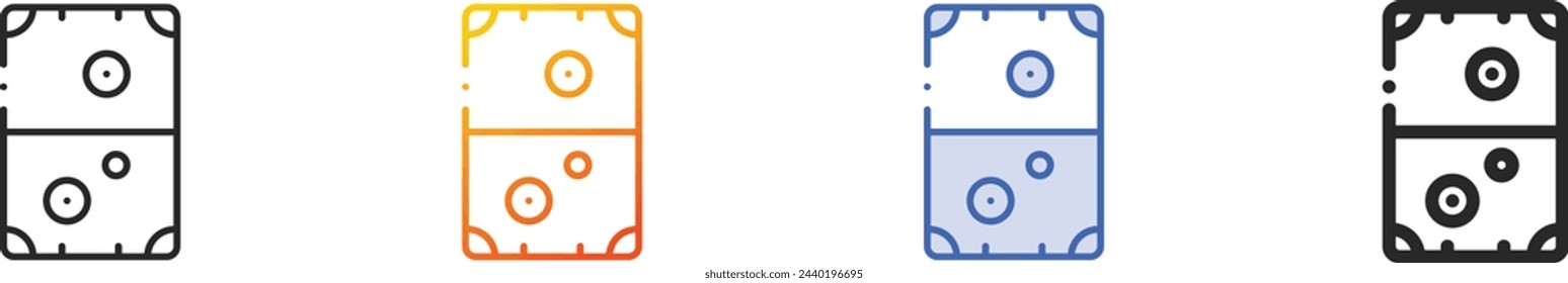 air hockey icon.Thin Linear, Gradient, Blue Stroke and bold Style Design Isolated On White Background