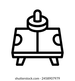 air hockey line icon illustration vector graphic. Simple element illustration vector graphic, suitable for app, websites, and presentations isolated on white background