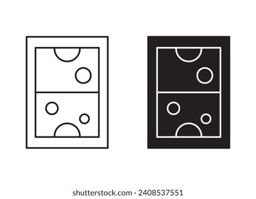 Air hockey outline icon collection or set. Air hockey Thin vector line art