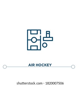 air hockey outline vector icon. simple element illustration. air hockey outline icon from editable arcade concept. can be used for web and mobile
