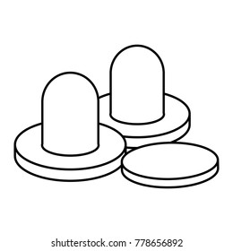 Air hockey of toy game and play theme Isolated design Vector illustration
