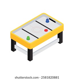 Air Hockey Vector Flat Isometric Icon Style illustration. Eps 10 File