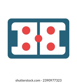 Air Hockey Vector Glyph Two Color Icon For Personal And Commercial Use.
