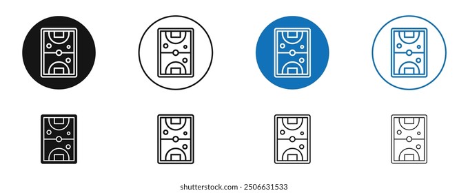 Air hockey vector icon in black and blue colors