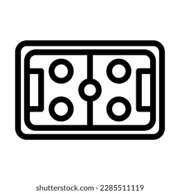 Air Hockey Vector Line Icon Design