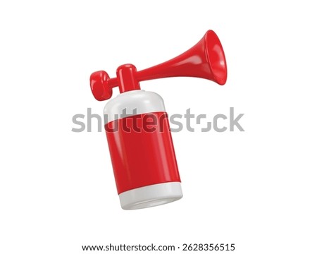 Air horn bottle icon 3d render concept of party fun festive celebration equipment vector illustration