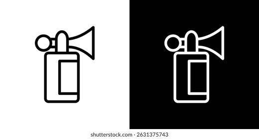 Air horn icon in black vector format