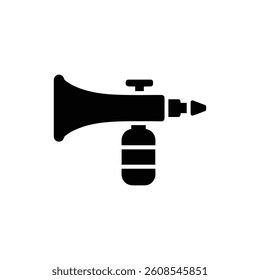 Air Horn Icon with Canister and Nozzle Silhouette