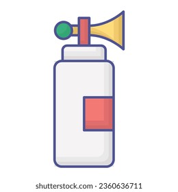 Air Horn Icon in Colored Outline Style