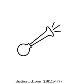 Air horn icon Flat simple outline