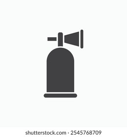 Icono de la bocina de aire en estilo sólido.