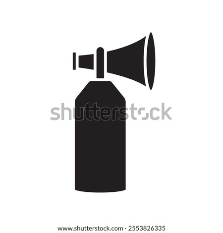 Air horn icon Thin line flat illustration