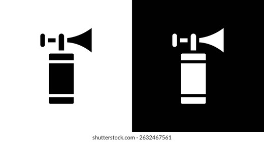 Vector de icono de bocina de aire en estilo plano. Siluetas de colección