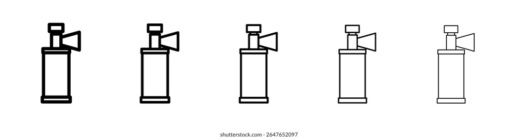 Vector de icono de cuerno de aire delgado estilo de contorno signo