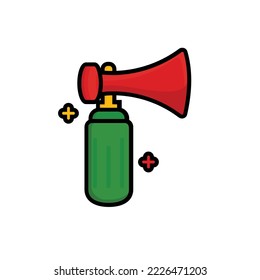 Air horn party linear color icon