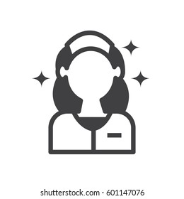air hostess airport icon vector design