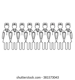 Air Hostess Stewardess icon Illustration design