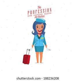 Air hostess - vector illustration