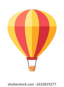 Air hot balloon raising upward