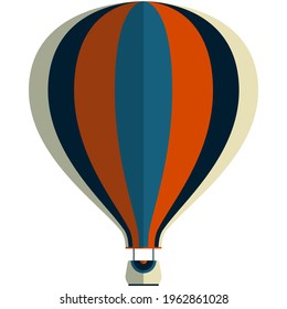 Air hot balloon vector illustration on white background
