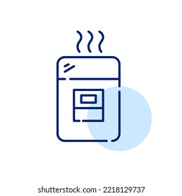 Aparato de control del climatizador humidificador del aire. Icono de trazo de píxeles perfecto, modificable