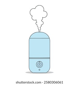 Air humidifier icon vector. Illustration of a home air cleaning and humidifying device for purification, ionization, and moisture control, isolated on white background.