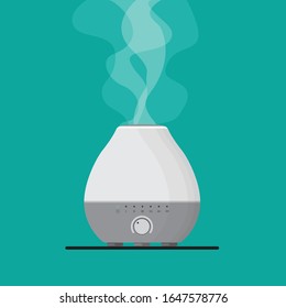 Air humidifier.Air purifier vector flat design.