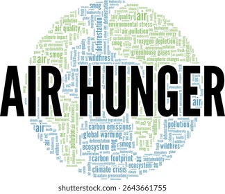 Air Hunger palavra design conceitual nuvem isolado no fundo branco.
