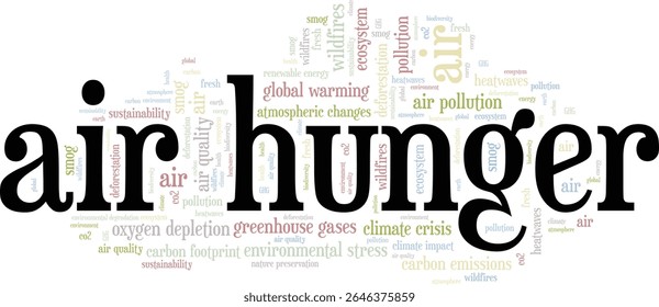 Air Hunger palavra design conceitual nuvem isolado no fundo branco.