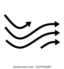 Luftsymbol einzeln auf Weiß 