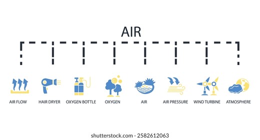 air icon set.vector.Editable stroke.linear style sign for use web design,logo.Symbol illustration.