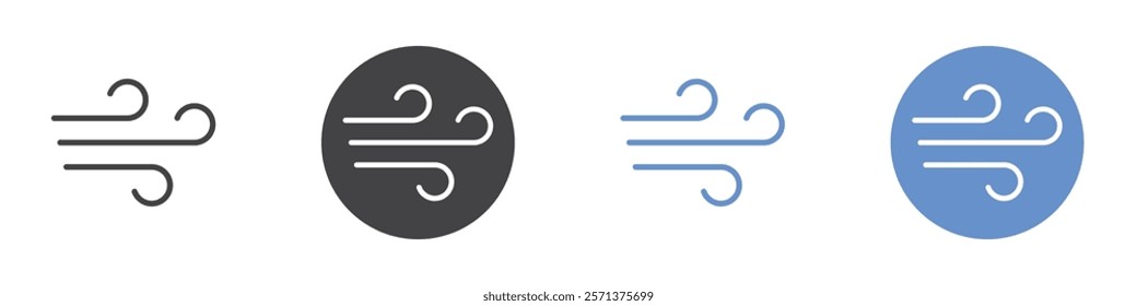 Air icon vector symbol outline sign
