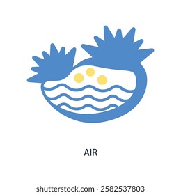 air icon. vector.Editable stroke.linear style sign for use web design,logo.Symbol illustration.