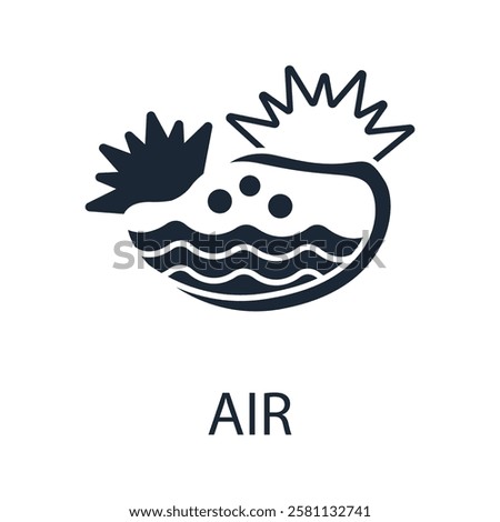 air icon. vector.Editable stroke.linear style sign for use web design,logo.Symbol illustration.