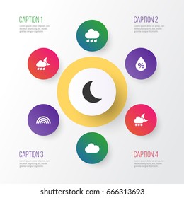 Air Icons Set. Collection Of Colors, Moon, Moisture And Other Elements. Also Includes Symbols Such As Night, Wet, Humidity. Air Icons Set. Collection Of Colors, Moon, Moisture And Other Elements. Also Includes Symbols Such As Night, Wet, Humidity.