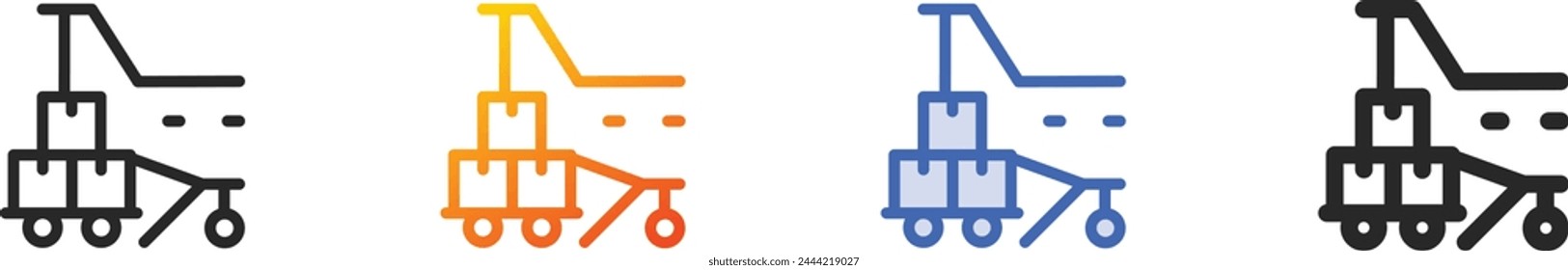 air icon.Thin Linear, Gradient, Blue Stroke and bold Style Design Isolated On White Background