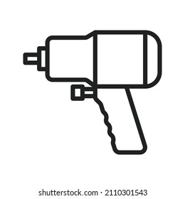 Imagen vectorial del icono Herramientas de impacto aéreo. También se puede usar para Fitness físico. Adecuado para aplicaciones móviles, aplicaciones web y medios impresos.