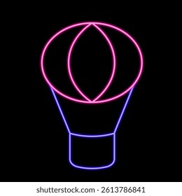 Air inflatable balloon in neon effect