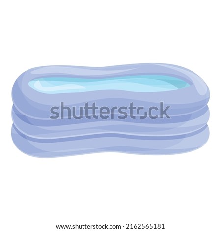 Air inflatable pool icon cartoon vector. Beach swim. Water float