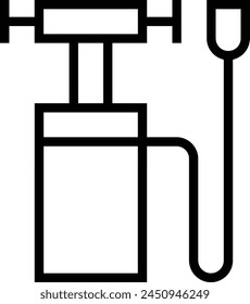 air inflator icon. Thin linear style design isolated on white background
