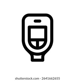Air integrated dive computer. Editable stroke vector icon.
