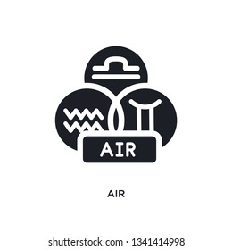 air isolated icon. simple element illustration from zodiac concept icons. air editable logo sign symbol design on white background. can be use for web and mobile