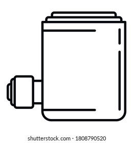 Air jack-screw icon. Outline air jack-screw vector icon for web design isolated on white background