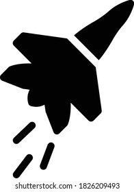 air jet vector glyph flat icon 