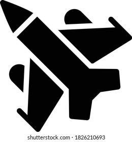 air jet vector glyph flat icon 