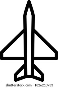 air jet vector thin line icon 