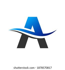 air letter a logo concept